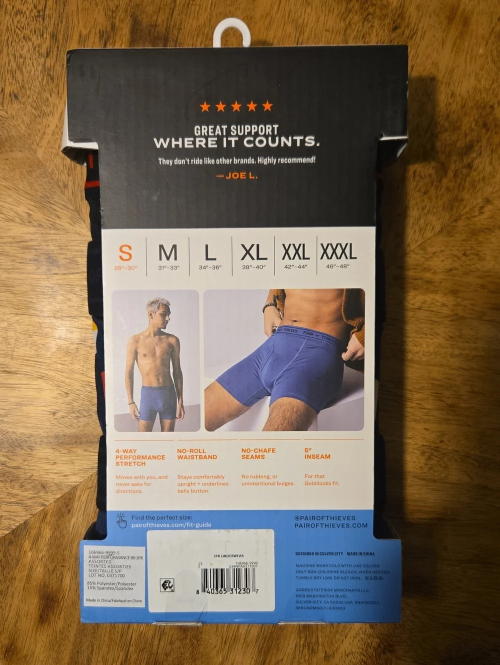 Men's Pair Of Thieves Boxer Briefs In Size Small - 3 Pair
